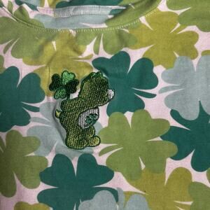 Care Bear 2XL Cropped Fitted Lucky Clovers St. Patrick Hipster Y2K T-Shirt